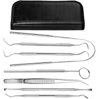 Los mejores  - Kit de 7PCS para Limpieza Dental- con Limpiador Lengua- Espejo Dental- Raspador Dental- Limpiador Sarro dental- Kit de…